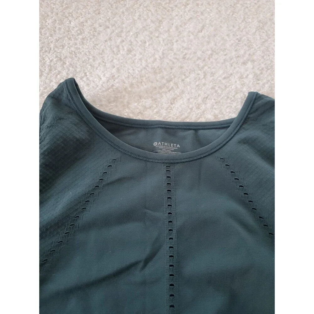 Athleta LG Women's Sleeveless Split Back Tank Top Teal